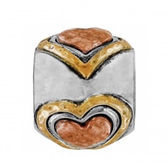 Brighton Art & Soul All Hearts Bead Silver & Gold NWT - Picture 2 of 4